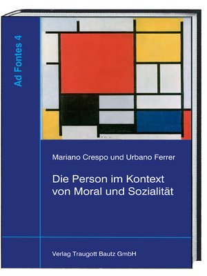 cover image of Die Person im Kontext von Moral und Sozialität